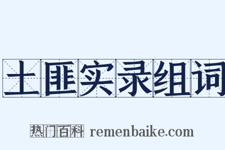 土匪实录组词是什么意思的图片
